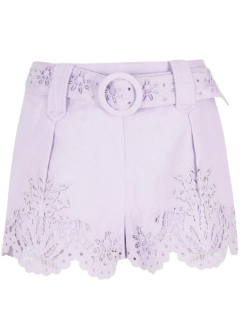 farm rio short pant womangeometric richelieu twill midi short - 348877 l0040