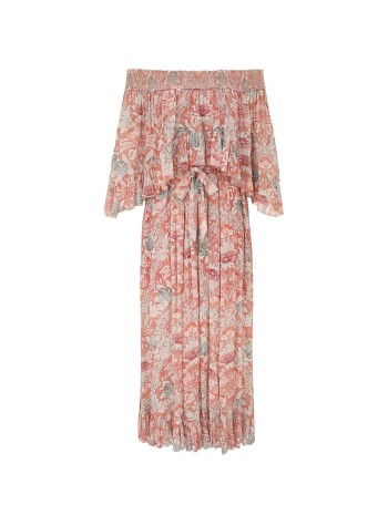 zimmermann vestido mujer daylight off-shoulder maxi - 7036drs263 ruflo