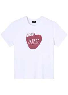 a.p.c. t-shirt mant-shirt pomme - cohbmh26567 aab white