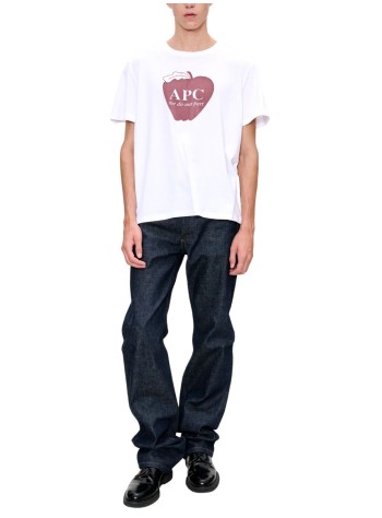 a.p.c. t-shirt mant-shirt pomme - cohbmh26567 aab white 2