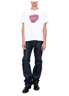 a.p.c. t-shirt mant-shirt pomme - cohbmh26567 aab white