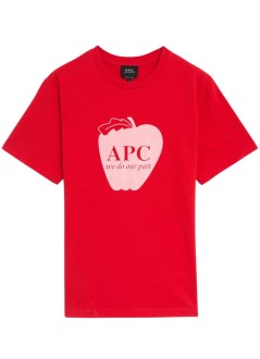 a.p.c. t-shirt mant-shirt pomme - cohmbh26567 gaa red