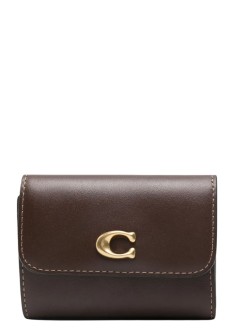 coach cartera mujer refined calf leather essential card holder wallet - cz111 b4 maple