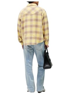 represent camiseria hombre vintage flannel - mlm100474 creamed corn