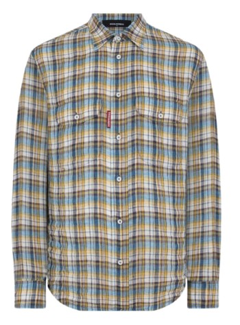 dsquared shirt mancanadian vintage linen shirt - s74dm1006d35423 001f
