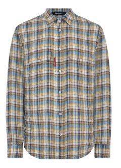 dsquared shirt mancanadian vintage linen shirt - s74dm1006d35423 001f
