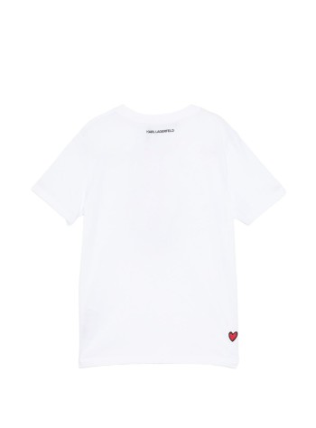 karl lagerfeld top womanikon valentine t-shirt - b1w17038 100 2