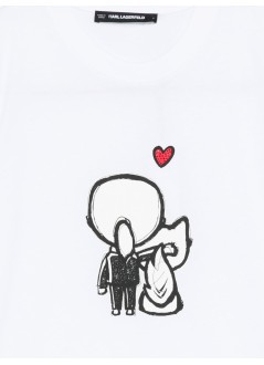karl lagerfeld top mujer ikon valentine t-shirt - b1w17038 100