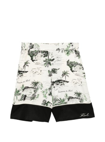 karl lagerfeld pantalon corto mujer printed pj shorts - b2w10027 1gw