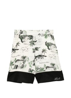 karl lagerfeld short pant womanprinted pj shorts - b2w10027 1gw