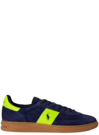 polo ralph lauren sneaker manbedford pp-sneakers-low top lace - 809p07172003 navy safety yellow