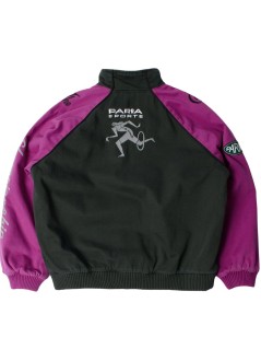 by parra outerwear hombre owl meets rat racing jacket - 55100 purple pink