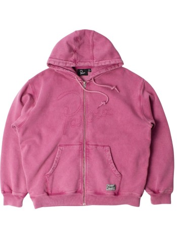 by parra sudadera hombre not fade away zip hooded sweatshirt - 55116 washed tyrian purple