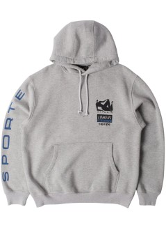 by parra sudadera hombre parra sporte hooded sweatshirt - 55120 heather grey