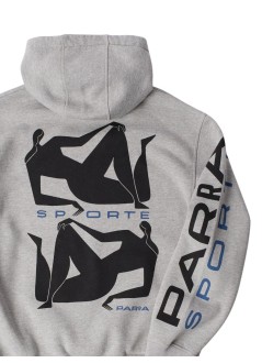 by parra sudadera hombre parra sporte hooded sweatshirt - 55120 heather grey