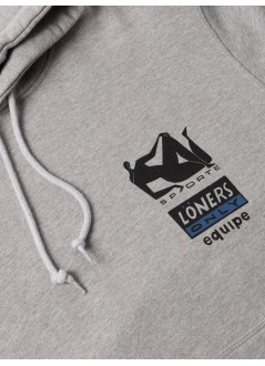 by parra sudadera hombre parra sporte hooded sweatshirt - 55120 heather grey