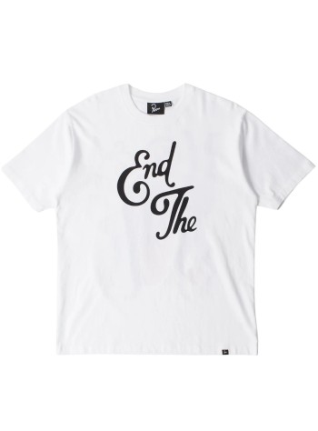 by parra camiseta hombre end the loungechair t-shirt - 55160 white