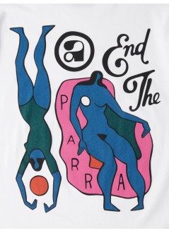 by parra camiseta hombre end the loungechair t-shirt - 55160 white