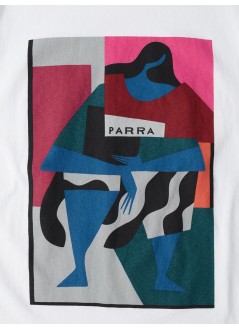 by parra camiseta hombre reading the square t-shirt - 55165 white