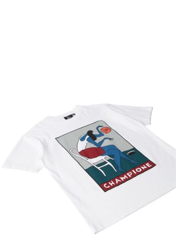 by parra camiseta hombre champione t-shirt - 55175 white 2