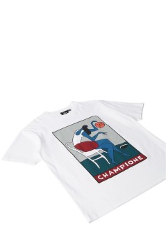by parra camiseta hombre champione t-shirt - 55175 white