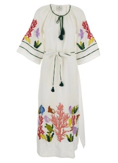 benaras by citrus dress womansea life veronica - be24864 white multi