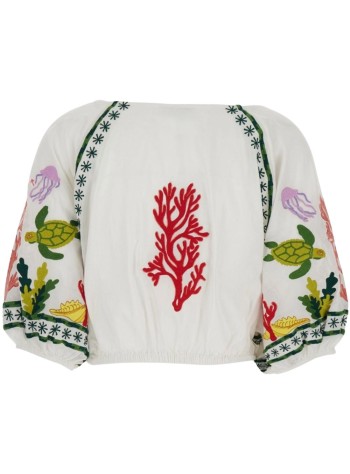 benaras by citrus top womansea life crop top - be24946 natural multi 2