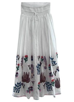 benaras by citrus skirt womancongo strap smock jungle scene - be24090 natural multi