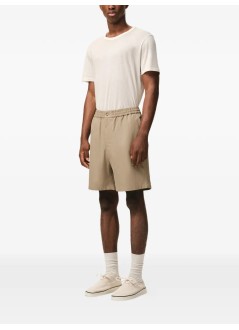 ami pantalon corto hombre elasticated waist shorts with embossed ami de coeur - hso835co0132 a036
