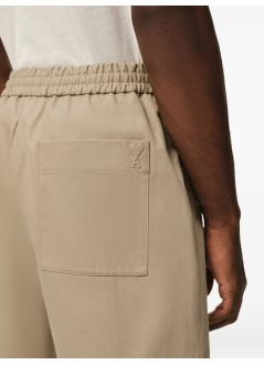 ami pantalon corto hombre elasticated waist shorts with embossed ami de coeur - hso835co0132 a036
