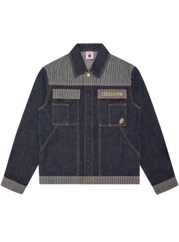 icecream outerwear hombre hickory panel denim trucker jacket - ic26170 indigo