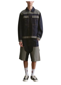 icecream outerwear hombre hickory panel denim trucker jacket - ic26170 indigo