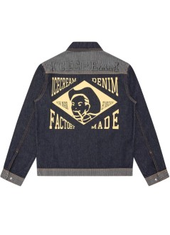 icecream outerwear hombre hickory panel denim trucker jacket - ic26170 indigo