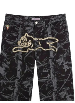 icecream pantalon jeans hombre tree camo double scoop denim pants - ic26167 black