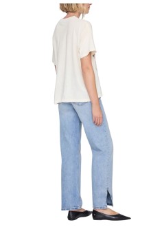 anine bing top mujer cade tee wildflowers - a0812078ofw1 off white