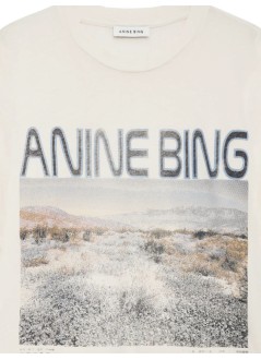 anine bing top mujer cade tee wildflowers - a0812078ofw1 off white