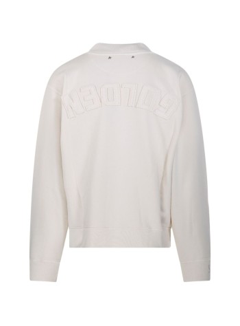 golden goose sweater manboxi sweatshirt cotton fleece logo patch - gup01872p001579 11560 2