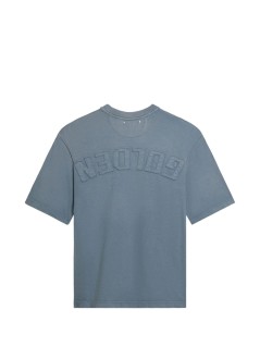 golden goose t-shirt manrelaxed fit t-shirt faded cotton jersey logo patch - gup01873p001773 50813