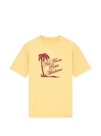 drôle de monsieur t-shirt mant-shirt slogan palmiers - kts297co002lyl light yellow