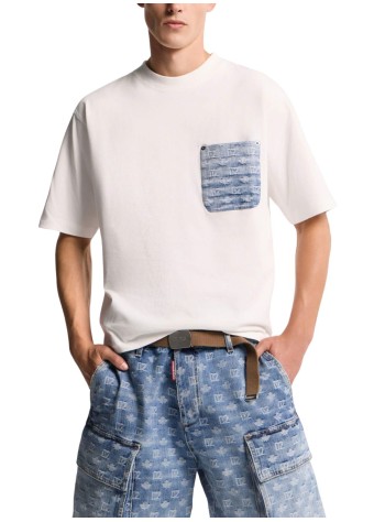 dsquared t-shirt manloose fit - s74gd1554d20106 100 2