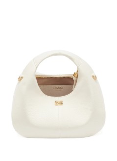 ganni handbag womanhobo mini grained - b2070102 135