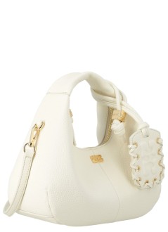 ganni handbag womanhobo mini grained - b2070102 135