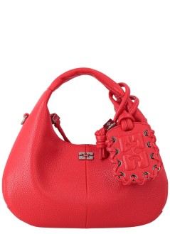ganni handbag womanhobo mini grained - b2070123 06p