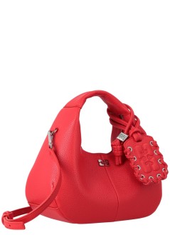 ganni handbag womanhobo mini grained - b2070123 06p