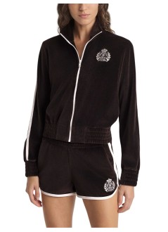 sporty & rich short pant womanny crest velour track short - sh04865243br03 10