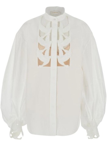 zimmermann t-shirt womanluna collared blouse - 7953ts261 ivo