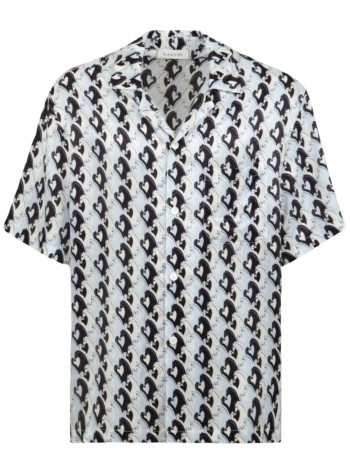 lanvin camiseria hombre horse print cuban collar shirt - rmsi00116271p26 b215