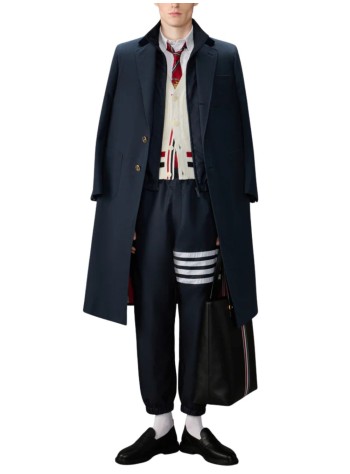 thom browne outerwear hombre zip front raglan track jacket w/ 4 bar in shiny ripstop - mju583cf1095 415 2