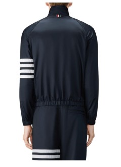 thom browne outerwear hombre zip front raglan track jacket w/ 4 bar in shiny ripstop - mju583cf1095 415