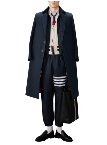 thom browne pantalon hombre drawcord waist track pant w/ 4 bar in shiny ripstop - mtu349cf1095 415 2